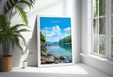 Coniston Travel Wall Art Poster, Coniston Travel Print, England, Cumbria Art, Coniston Art Lovers Gift, Lake District Gift NQ Media Designs