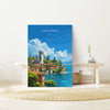 Lake Garda Travel Print Wall Art, Travel Poster of Lake Garda, Lake Garda Art Lovers Gift, Italy, Italian Lakes Art Gift