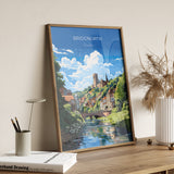 Bridgnorth Travel Print Wall Art, Travel Poster of Bridgnorth, England, Shropshire Art Lovers Gift, Bridgnorth Wall Decor NQ Media Designs
