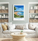 Langland Bay Travel Poster Wall Art, Langland Bay Travel Print, Mumbles Art Gift, Wales, Welsh Art Gift, Wall Art Print NQ Media Designs