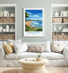 Langland Bay Travel Poster Wall Art, Langland Bay Travel Print, Mumbles Art Gift, Wales, Welsh Art Gift, Wall Art Print