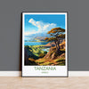 Tanzania Travel Poster Wall Art, Travel Print of Tanzania, TanzaniaGift, Tanzania Sunset Africa, Africa Art Lovers Gift, Travel Art Print NQ Media Designs