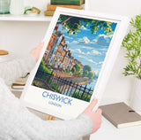 Chiswick Travel Poster Wall Art, Travel Print of Chiswick, London Poster, Chiswick Art Gift, London Art UK Travel Gift NQ Media Designs