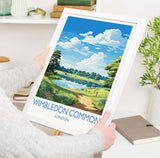Wimbledon Common Travel Print, Travel Poster of Wimbledon Common, London Poster, Wimbledon Common Art Gift, London Art Lovers UK Travel Gift NQ Media Designs
