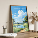 Wimbledon Common Travel Poster, Travel Print of Wimbledon Common, London Poster, Wimbledon Common Art Gift, London Art Lovers UK Travel Gift NQ Media Designs