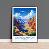 Grand Canyon Travel Print Wall Art, Travel Poster of Grand Canyon, Grand Canyon Art Lovers Gift, Arizona, USA Travel Art NQ Media Designs