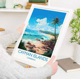 Cayman Islands Travel Poster, Travel Print of Cayman Islands, Caribbean, Cayman Islands Art Lovers Gift, Wall Art Print NQ Media Designs