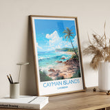 Cayman Islands Travel Poster, Travel Print of Cayman Islands, Caribbean, Cayman Islands Art Lovers Gift, Wall Art Print NQ Media Designs