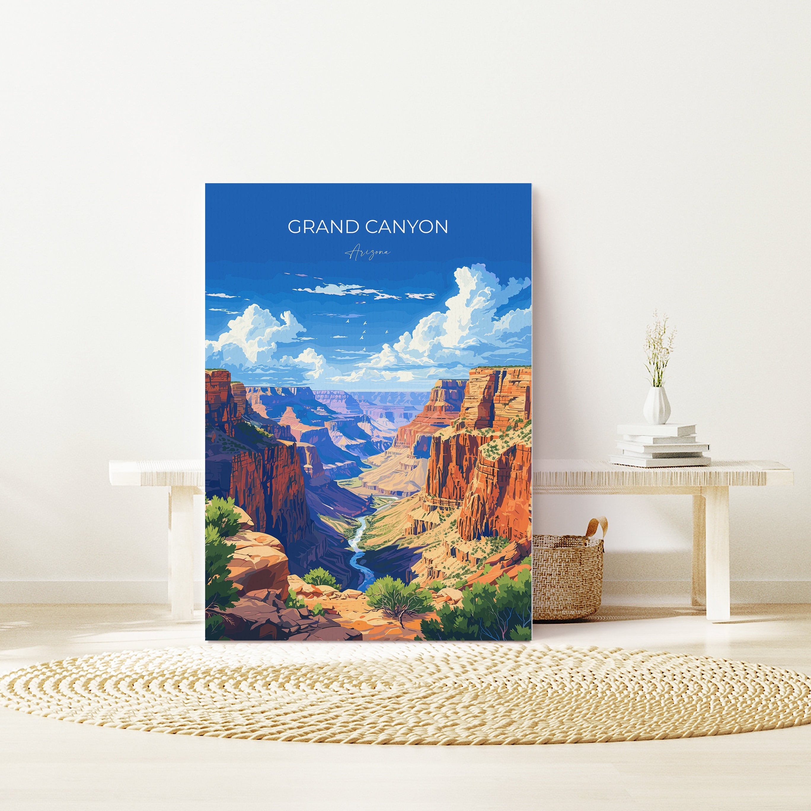 Grand Canyon Travel Print Wall Art, Travel Poster of Grand Canyon, Grand Canyon Art Lovers Gift, Arizona, USA Travel Art NQ Media Designs