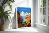 Grand Canyon Travel Poster Wall Art, Travel Print of Grand Canyon, Grand Canyon Art Lovers Gift, Arizona, USA Travel Art NQ Media Designs