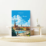 Warsaw Travel Print, Travel Poster of Warsaw, Poland Poster, Warsaw Art Gift, Poland Art Lovers Travel Gift NQ Media Designs