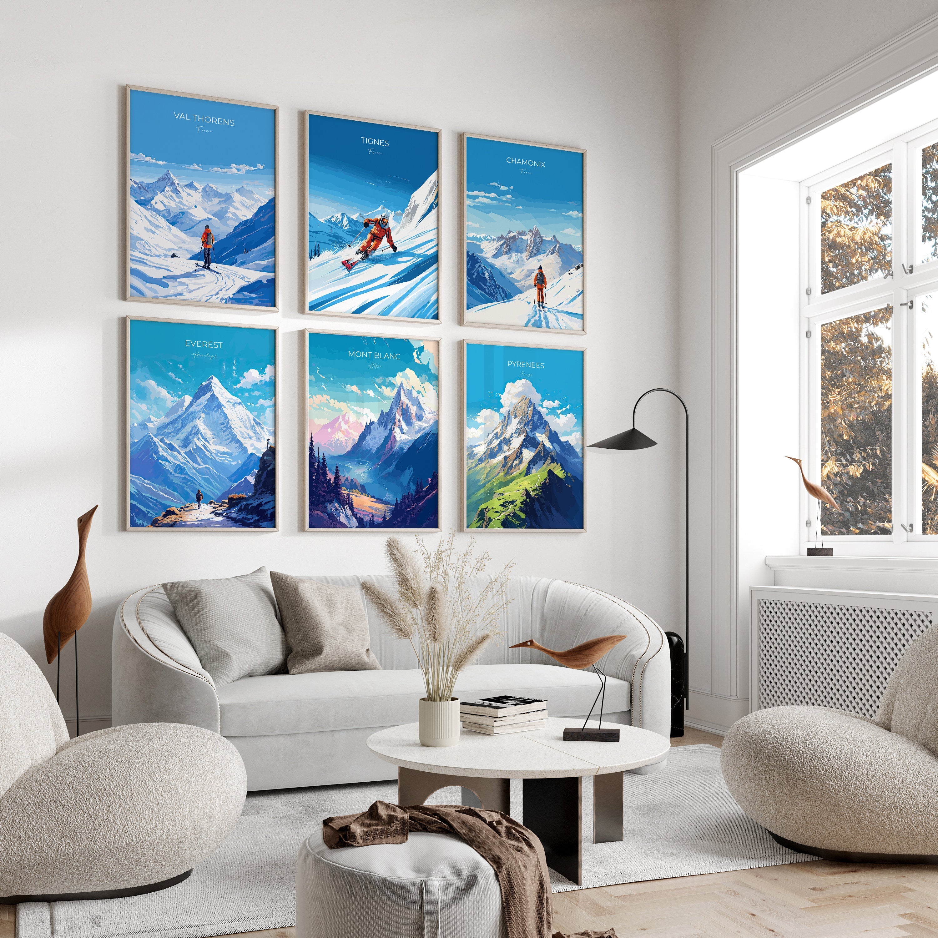 Travel Wall Art Print Gift Set, 6 Travel Posters,City Prints, Adventure Travel Wall Art, Barcelona, London, New York and many more! NQ Media Designs