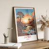 Zambia Travel Poster Wall Art, Travel Poster of Zambia Sunset, Zambia Gift, Zambia Travel Art, Africa Art Lovers Gift,