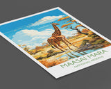 Maasai Mara Travel Poster Wall Art, Travel Print of Maasai Mara, Kenya Gift, Maasai MaraNational Reserve Africa Art Gift NQ Media Designs