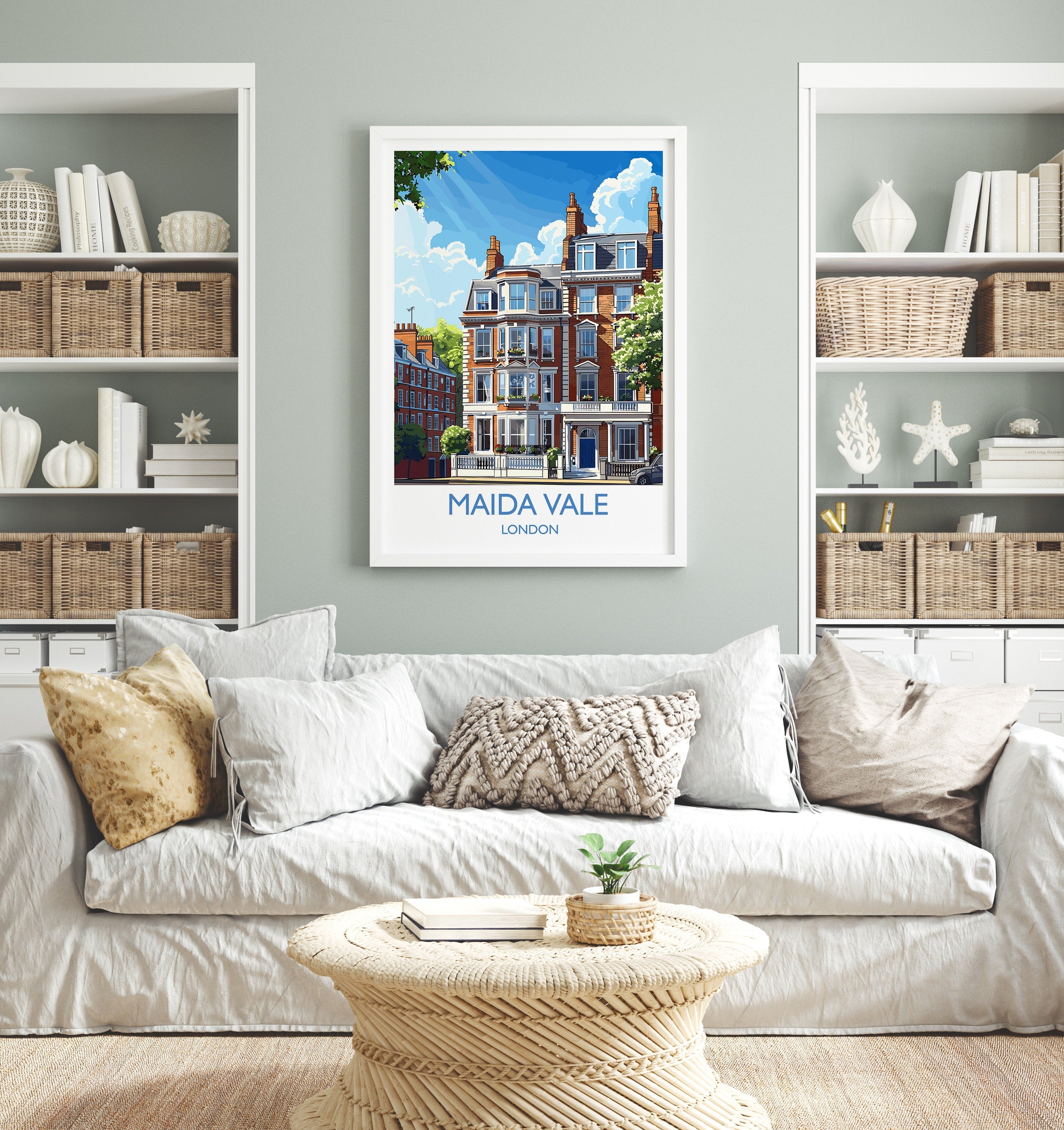 Maida Vale Travel Print, Travel Poster of Maida Vale, London Poster, Maida Vale Art Gift, London Art Lovers UK Travel Gift NQ Media Designs