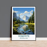 Yosemite Travel Poster Wall Art, Travel Print of Yosemite, National Park Art, Yosemite Gift, Colorado, USA, Travel Wall Art Gift NQ Media Designs