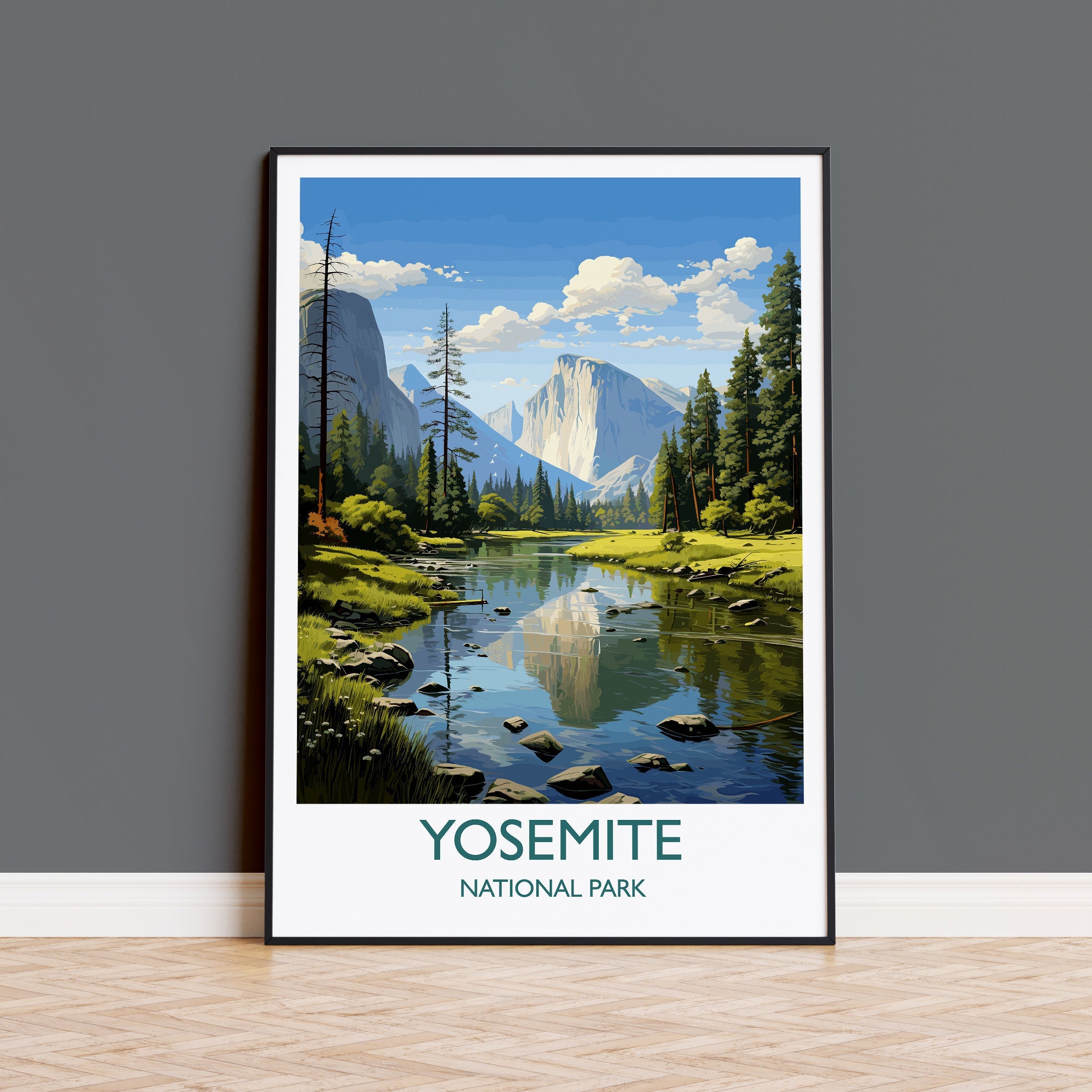 Yosemite Travel Poster Wall Art, Travel Print of Yosemite, National Park Art, Yosemite Gift, Colorado, USA, Travel Wall Art Gift NQ Media Designs