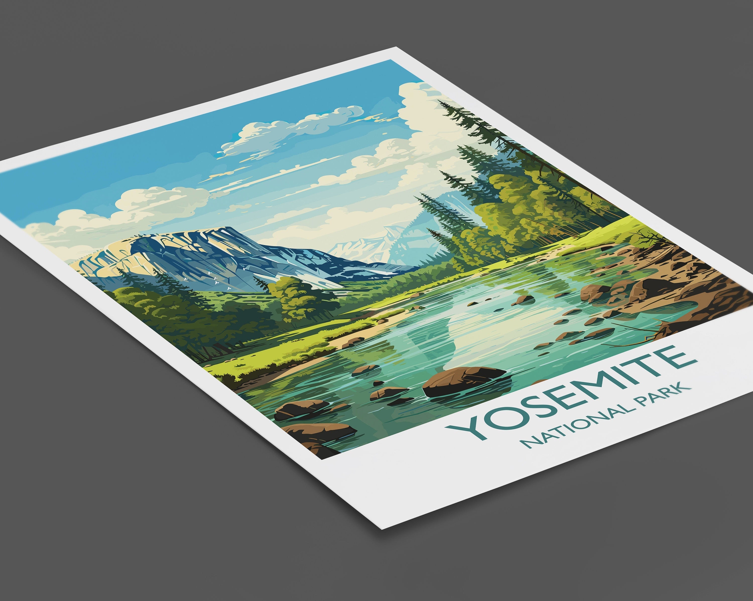 Yosemite Travel Print Wall Art, Travel Poster of Yosemite, National Park Art, Yosemite Gift, Colorado, USA, Travel Wall Art Gift NQ Media Designs