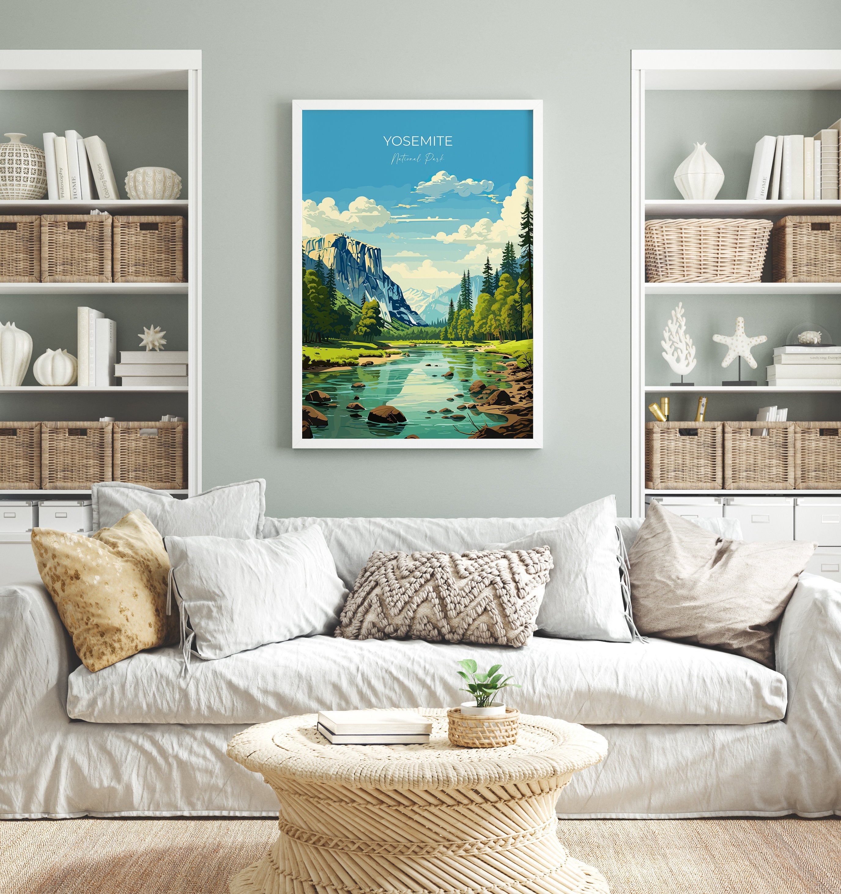 Yosemite Travel Print Wall Art, Travel Poster of Yosemite, National Park Art, Yosemite Gift, Colorado, USA, Travel Wall Art Gift NQ Media Designs
