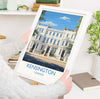 Kensington Travel Poster Wall Art, Travel Print of Kensington, London Poster, Kensington Gift, Kensington Art Lovers Gift, UK Travel Gift