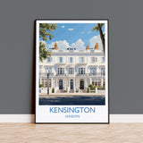Kensington Travel Print Wall Art, Travel Poster of Kensington, London Poster, Kensington Gift, Kensington Art Lovers Gift, UK Travel Gift NQ Media Designs