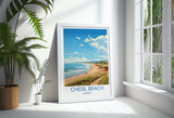 Chesil Beach Travel Print, Travel Poster of Chesil Beach, England, Dorset Coast Art Lovers Gift, Dorset Gift, Wall Art Print NQ Media Designs