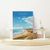 Chesil Beach Travel Print, Travel Poster of Chesil Beach, England, Dorset Coast Art Lovers Gift, Dorset Gift, Wall Art Print