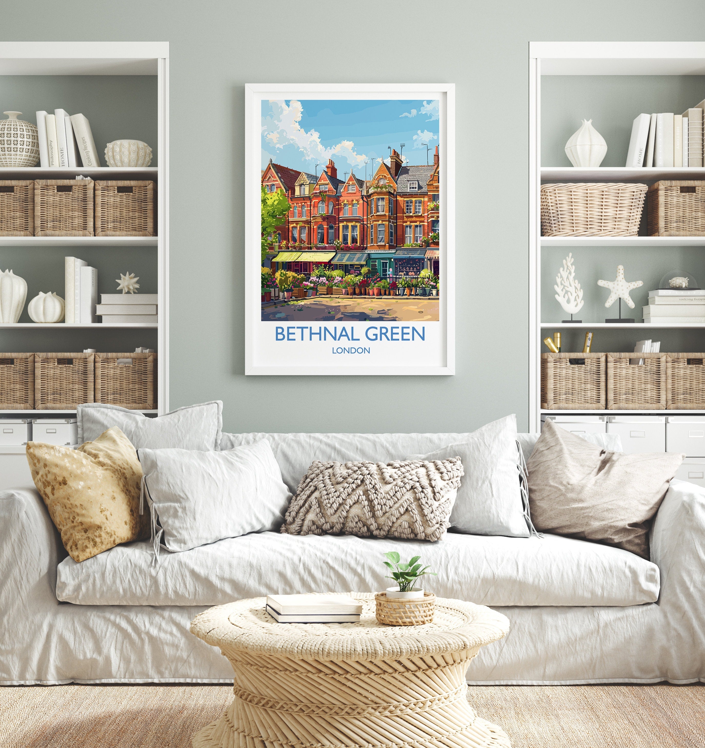 Bethnal Green Travel Print, Travel Poster of Bethnal Green, London Poster, Bethnal Green Art Gift, London Art Lovers UK Travel Gift NQ Media Designs