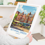 Bethnal Green Travel Print, Travel Poster of Bethnal Green, London Poster, Bethnal Green Art Gift, London Art Lovers UK Travel Gift NQ Media Designs