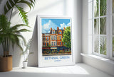 Bethnal Green Travel Poster, Travel Print of Bethnal Green, London Poster, Bethnal Green Art Gift, London Art Lovers UK Travel Gift NQ Media Designs