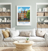 Bethnal Green Travel Poster, Travel Print of Bethnal Green, London Poster, Bethnal Green Art Gift, London Art Lovers UK Travel Gift NQ Media Designs