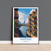 Wapping Travel Print, Travel Poster of Wapping,London Poster, Wapping Art Gift, London Art Lovers UK Travel Gift NQ Media Designs