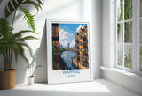 Wapping Travel Print, Travel Poster of Wapping,London Poster, Wapping Art Gift, London Art Lovers UK Travel Gift NQ Media Designs