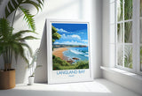 Langland Bay Travel Poster Wall Art, Langland Bay Travel Print, Mumbles Art Gift, Wales, Welsh Art Gift, Wall Art Print NQ Media Designs