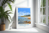 Langland Bay Travel Print Wall Art, Langland Bay Travel Poster, Mumbles Art Gift, Wales, Welsh Art Lovers Gift, Wall Art Print NQ Media Designs