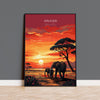 Kruger Travel Print, Travel Poster of Kruger, Kruger Sunset Art Lovers Gift, South Africa Art Gift, Wall Art Print NQ Media Designs
