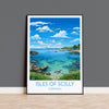 Isles of Scilly Travel Poster, Travel Print of Isles of Scilly, England, Cornwall Art, Isles of Scilly Art Lovers Gift, Wall Art Print NQ Media Designs