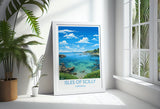 Isles of Scilly Travel Poster, Travel Print of Isles of Scilly, England, Cornwall Art, Isles of Scilly Art Lovers Gift, Wall Art Print NQ Media Designs