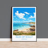 Isles of Scilly Travel Print, Travel Poster of Isles of Scilly, England, Cornwall Art, Isles of Scilly Art Lovers Gift, Wall Art Print