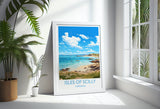 Isles of Scilly Travel Print, Travel Poster of Isles of Scilly, England, Cornwall Art, Isles of Scilly Art Lovers Gift, Wall Art Print NQ Media Designs