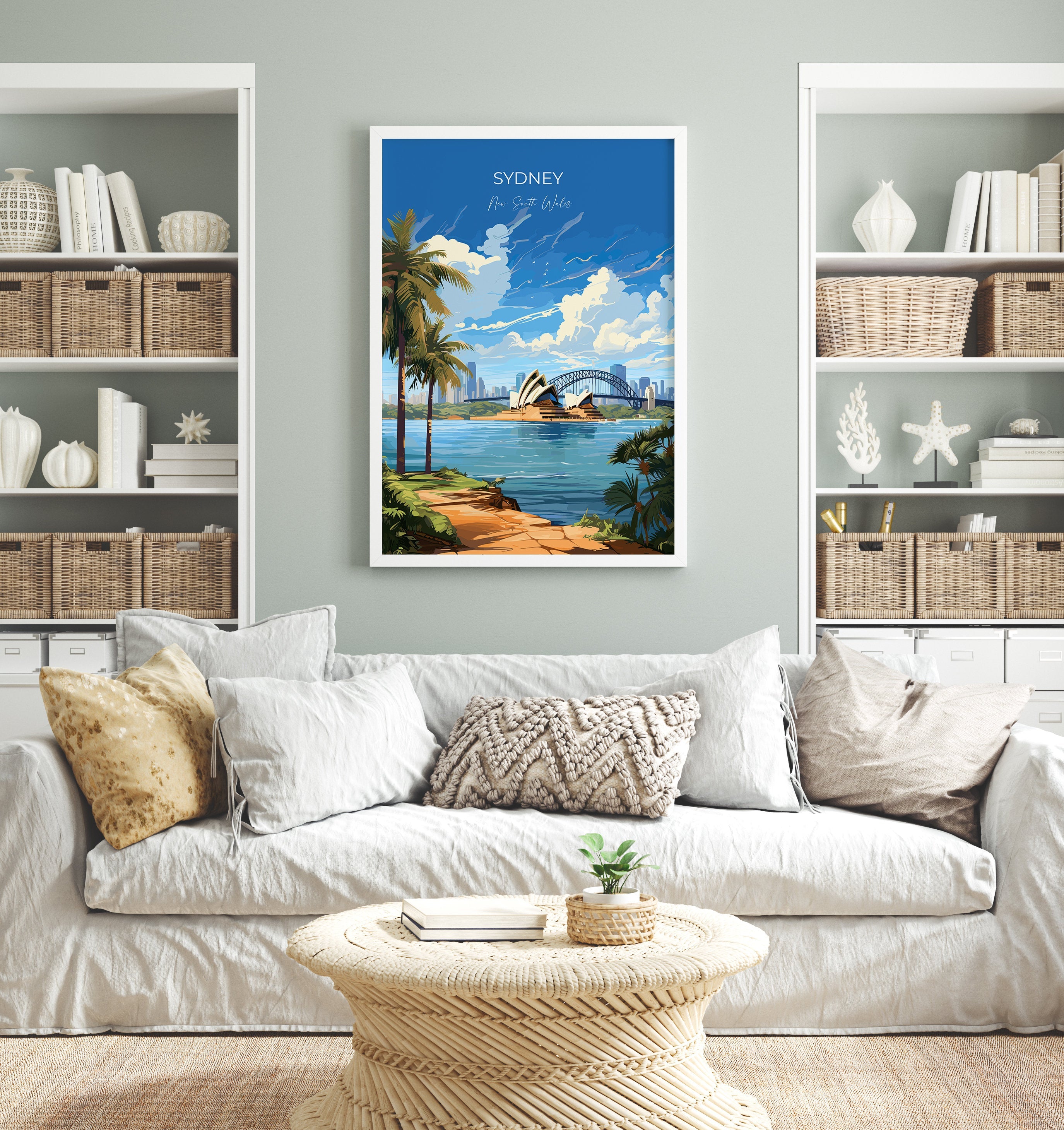 Sydney Travel Print Wall Art, Travel Poster of Sydney, New South Wales Art, Australia Art Lovers Gift, Sydney Travel Art Gift NQ Media Designs