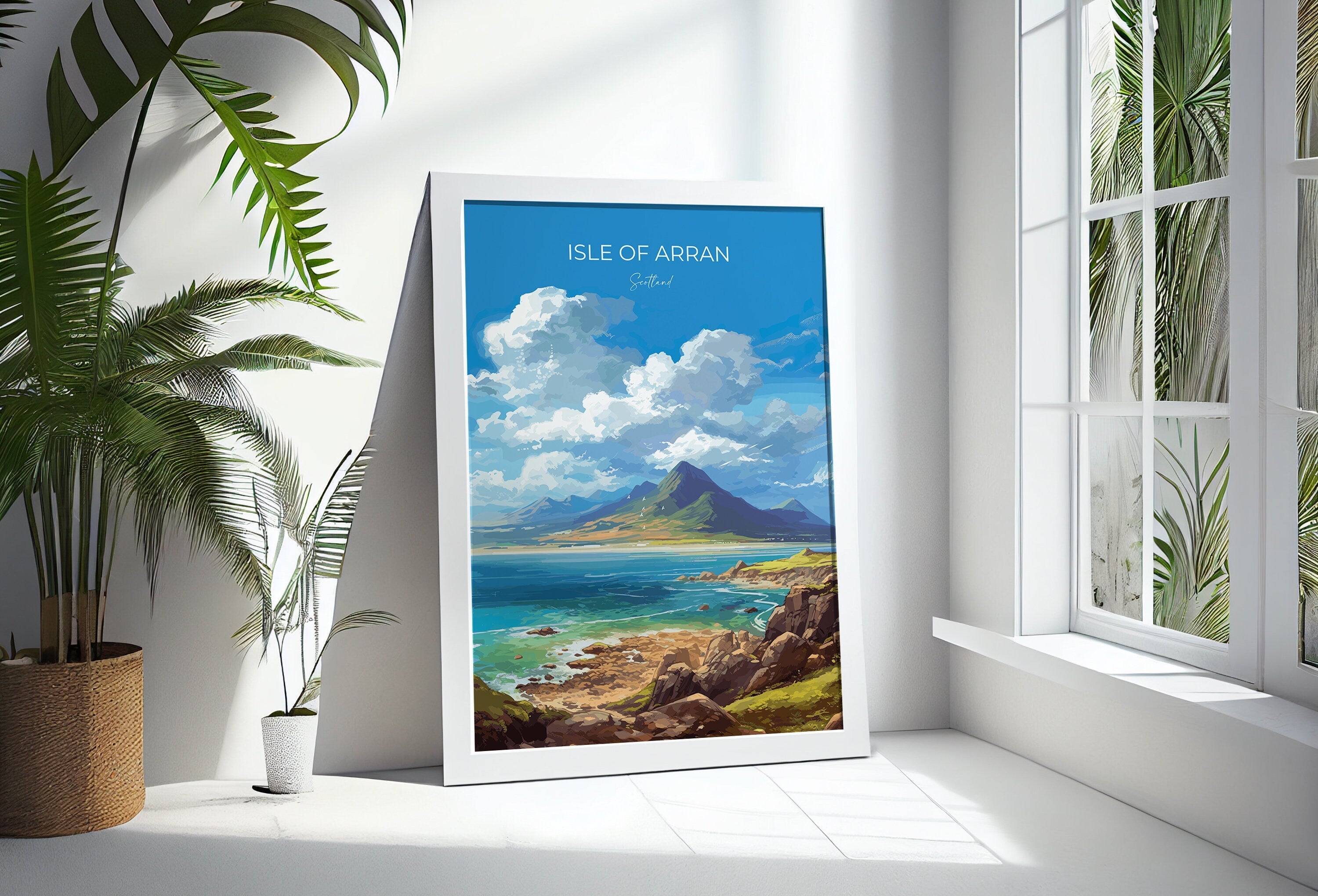 Isle of Arran Poster, Travel Print of Isle of Arran, Scotland Art Lovers Gift, UK Travel Gift NQ Media Designs