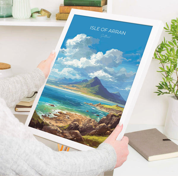 Isle of Arran Poster, Travel Print of Isle of Arran, Scotland Art Lovers Gift, UK Travel Gift