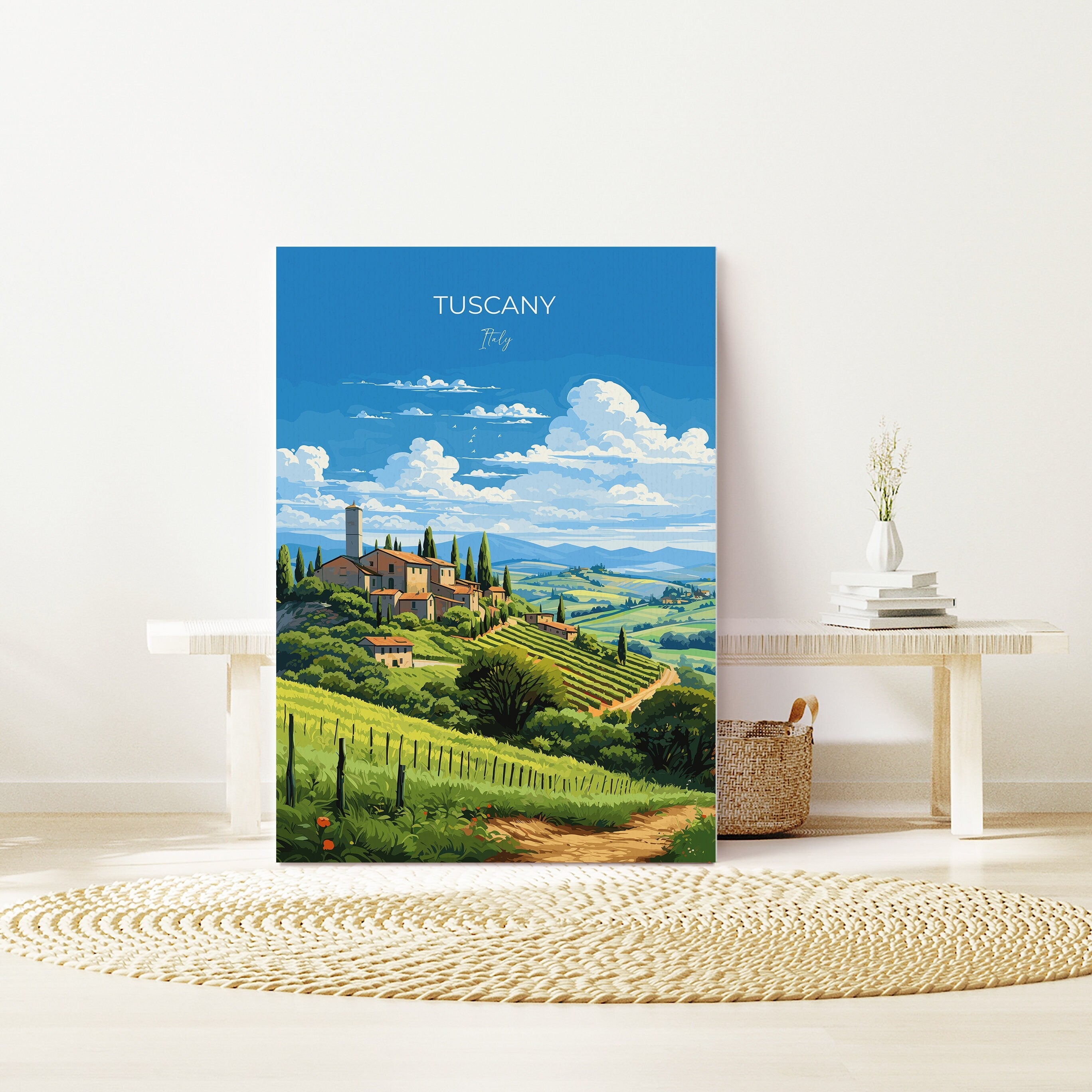 Tuscany Travel Print Wall Art, Travel Poster of Tuscany, Tuscany Art Lovers Gift,Italy Art Gift NQ Media Designs