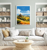 Tuscany Travel Poster Wall Art, Travel Print of Tuscany, Tuscany Art Lovers Gift,Italy Art Gift NQ Media Designs
