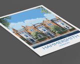 Hammersmith Travel Poster, Travel Print of Hammersmith, London Poster, Hammersmith Art Gift, London Art Lovers UK Travel Gift NQ Media Designs