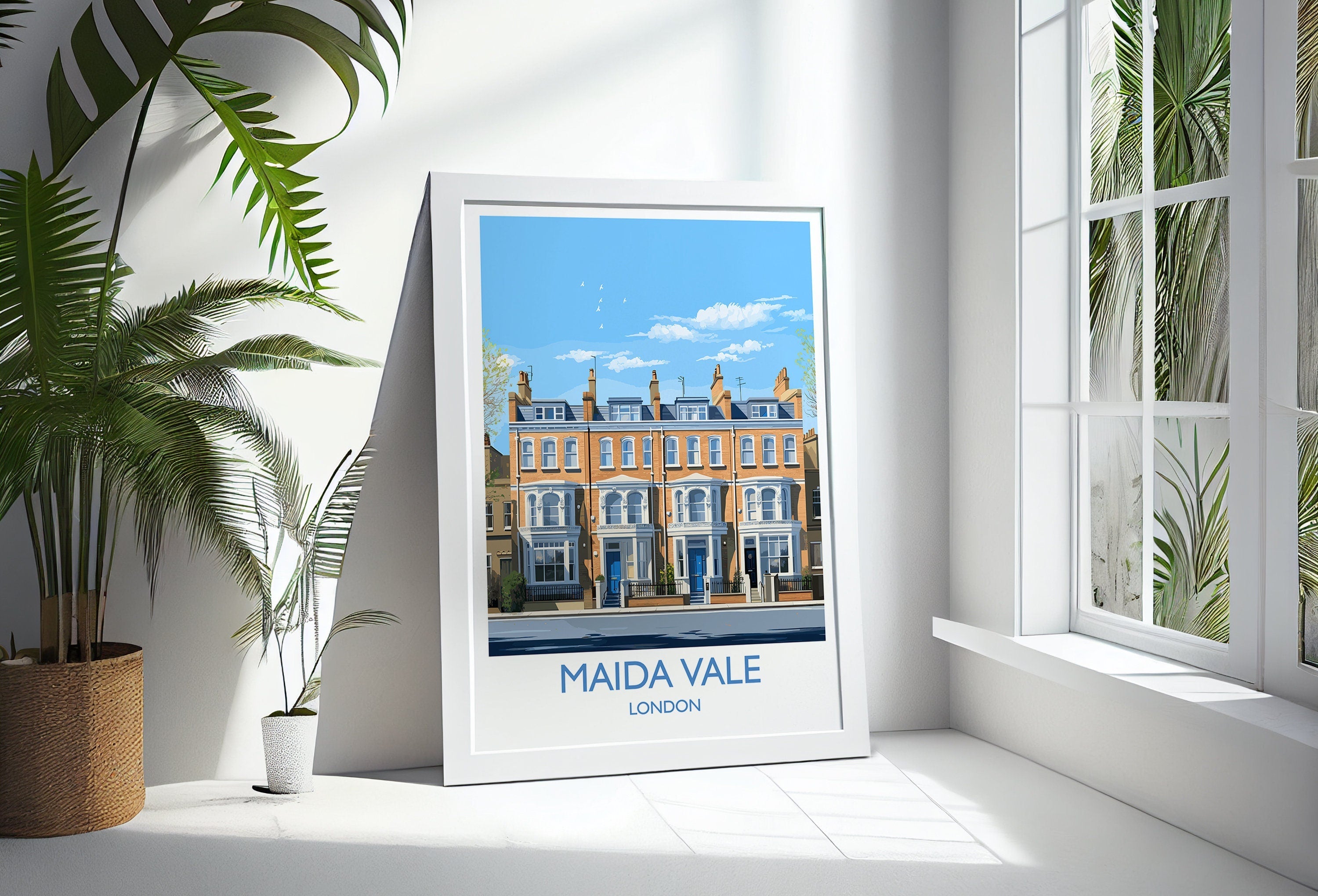 Maida Vale Travel Poster, Travel Print of Maida Vale, London Poster, Maida Vale Art Gift, London Art Lovers UK Travel Gift NQ Media Designs