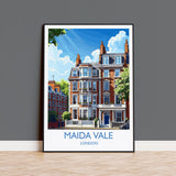 Maida Vale Travel Print, Travel Poster of Maida Vale, London Poster, Maida Vale Art Gift, London Art Lovers UK Travel Gift NQ Media Designs