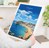 Torquay Poster Wall Art, Travel Print of Torquay, England, Devon Art Gift, Torquay Art Lovers Gift, England Wall Art Print NQ Media Designs
