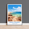 Gran Canaria Travel Print, Travel Poster of Gran Canaria, Canary Islands, Gran Canaria Art lovers Gift, Wall Art Print NQ Media Designs
